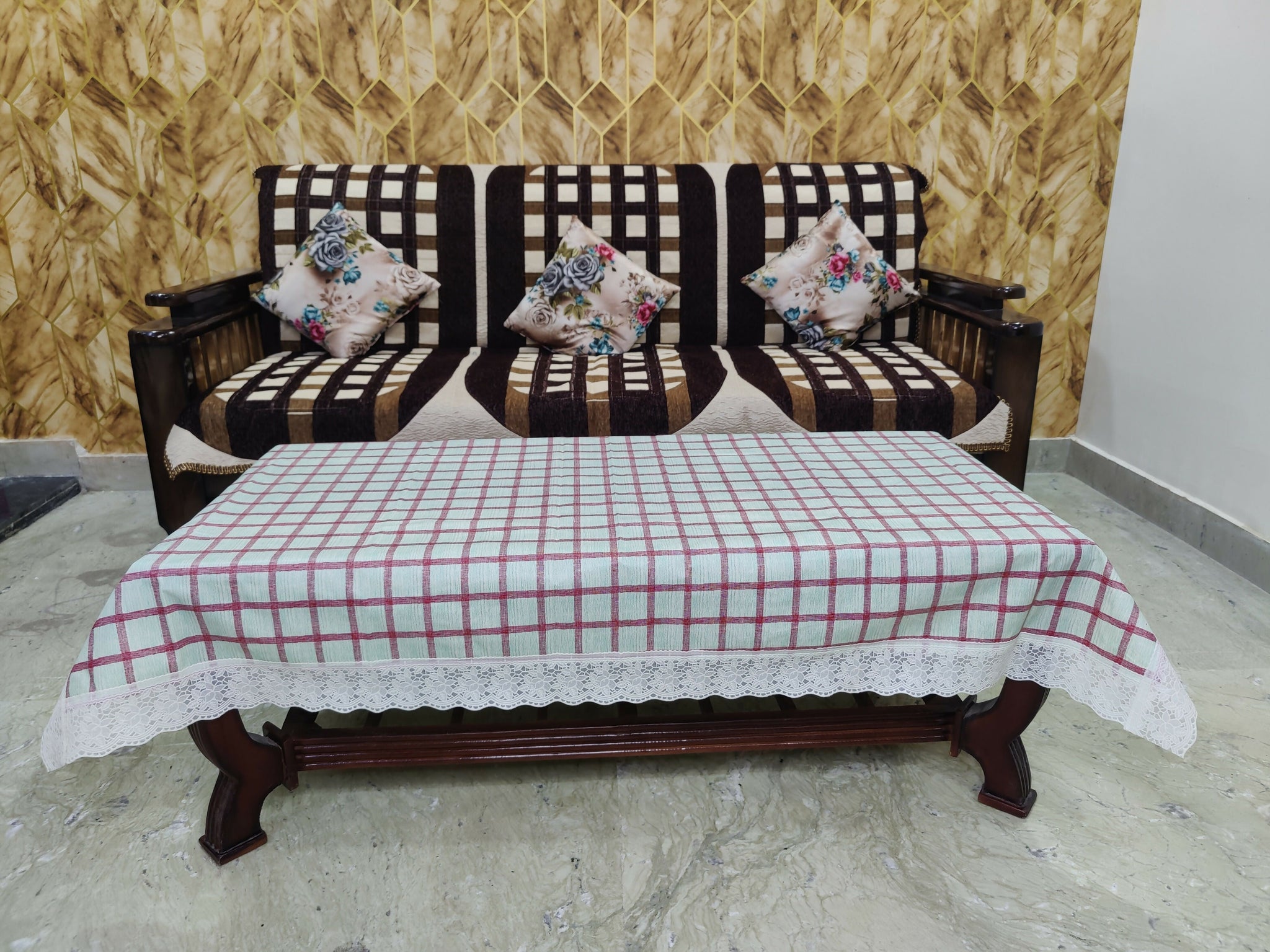 Mopak 3D Printed Table Cover & Corner Use 2 to 4 Seater ( 40x60 Inches)