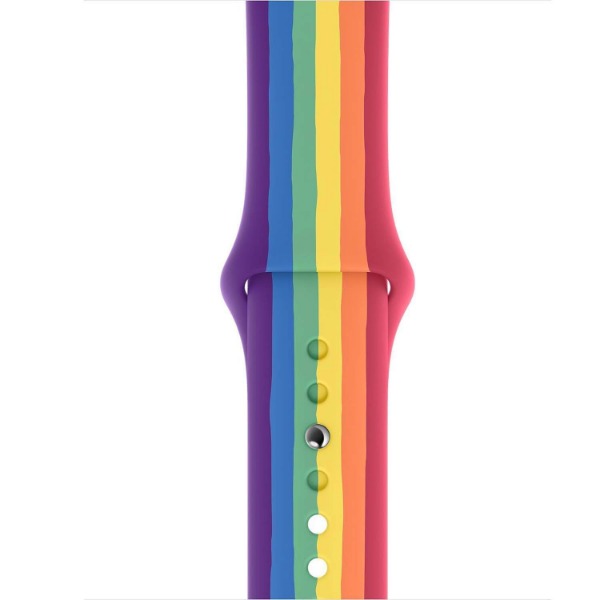 Rainbow Plain Silicone Strap For Watch Series 3 (42mm/44mm/45mm/46mm/49mm)