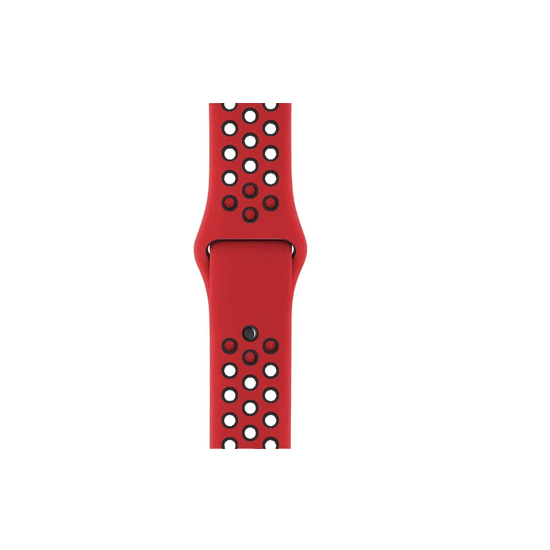 Red Black Dotted Silicone Strap For Smart Watch 20mm