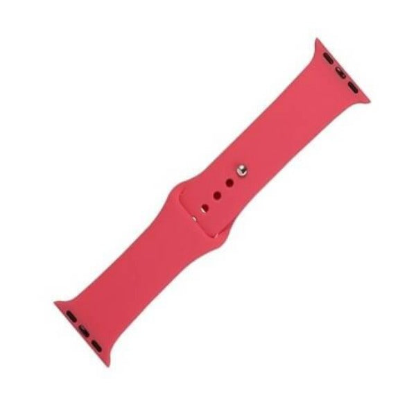 Red Plain Silicone Strap For Watch Series 1 (42mm/44mm/45mm/46mm/49mm)