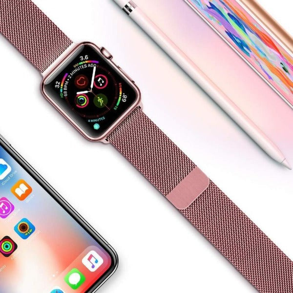 Rose gold Chain Strap For Apple Watch Series 8 (42mm/44mm/45mm/46mm/49mm)
