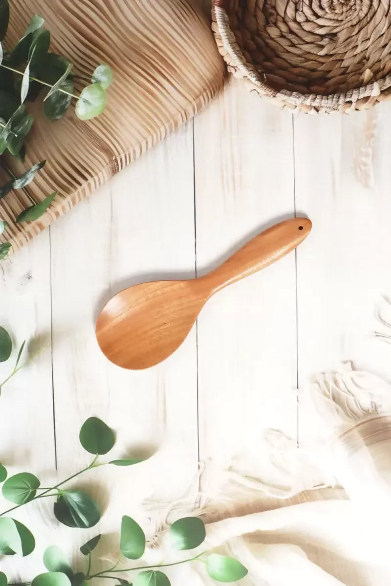 Bluevel Neem Wood Serving Ladle - 25 cm