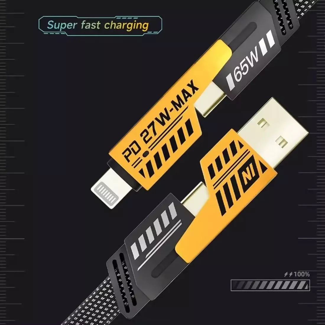 4 In 1 Fast Charging Cable (1 Pc Loose)