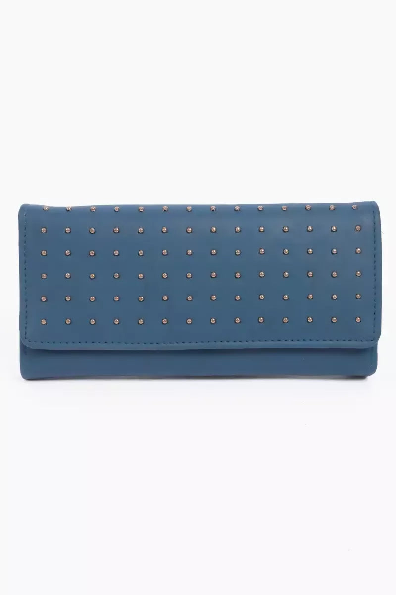 Women's Embellished Envelope Wallet Purse - Teal