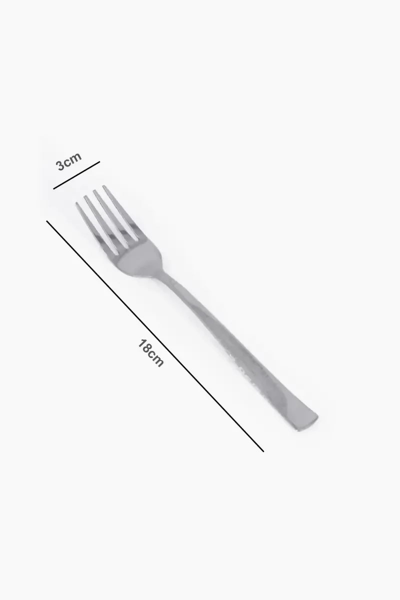 Prabha Stainless Steel Allure Dessert Fork Set - 18cm