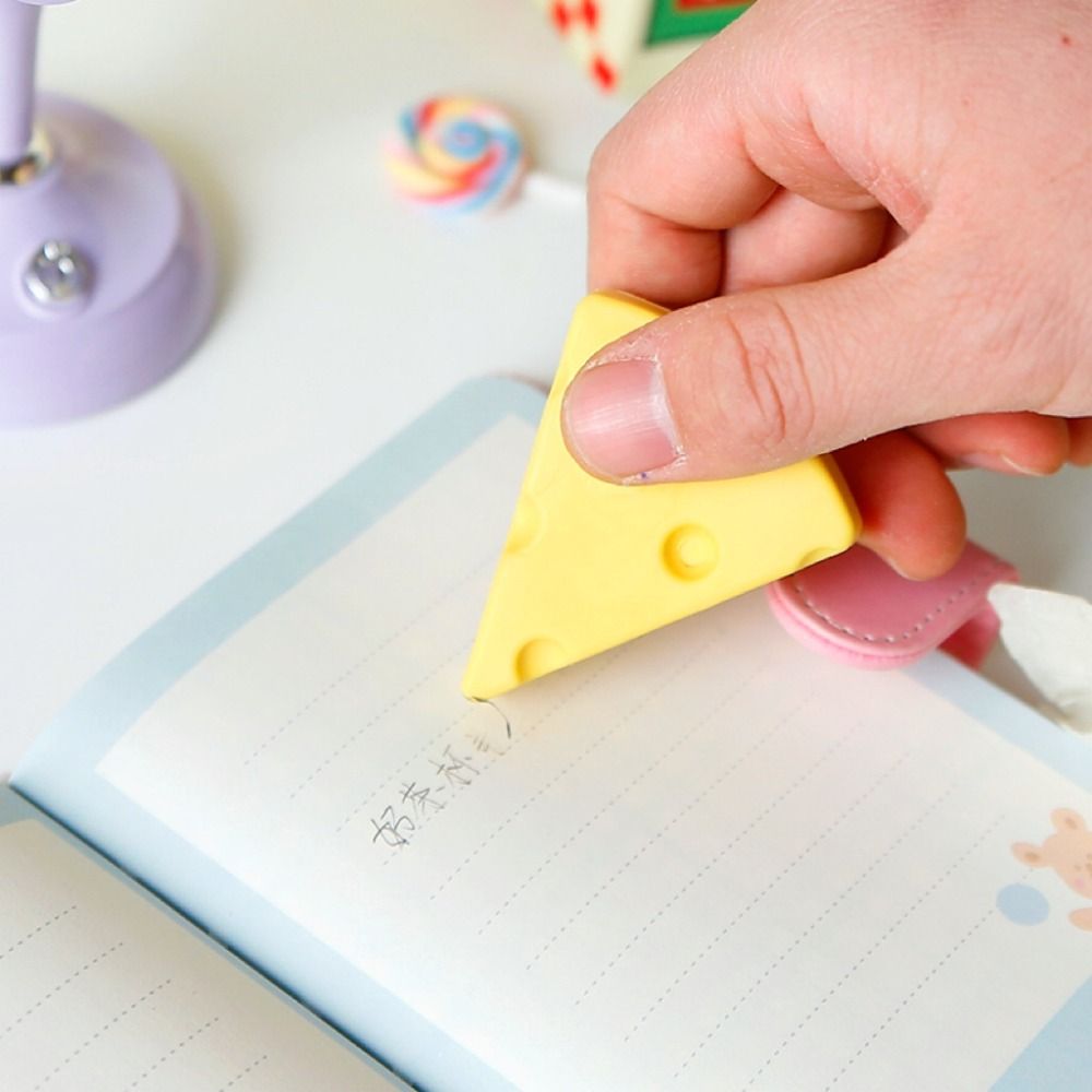 Easy To Clean Cheese-shaped Eraser