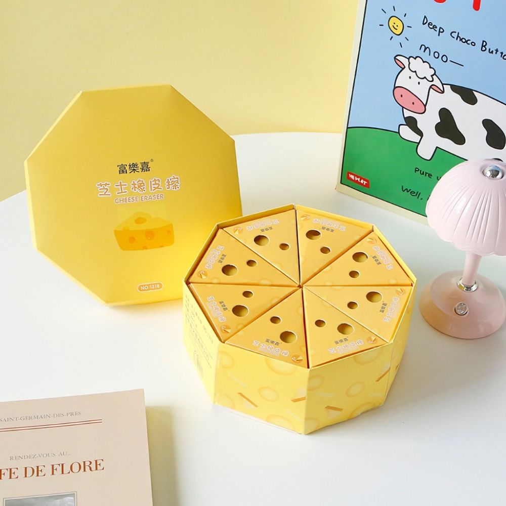 Easy To Clean Cheese-shaped Eraser