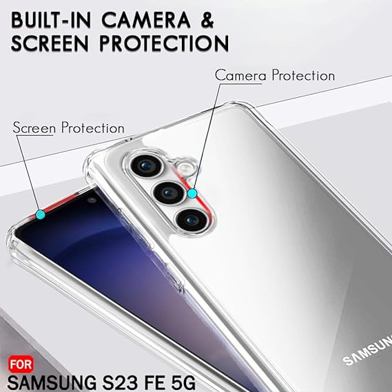 Crystal Clear Transperant case for Samsung S23 Fe