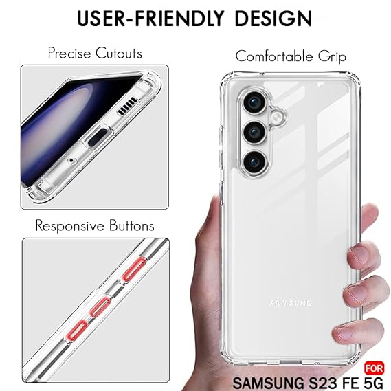 Crystal Clear Transperant case for Samsung S23 Fe