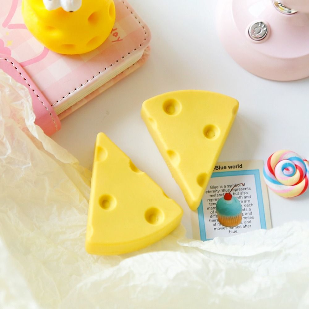Easy To Clean Cheese-shaped Eraser