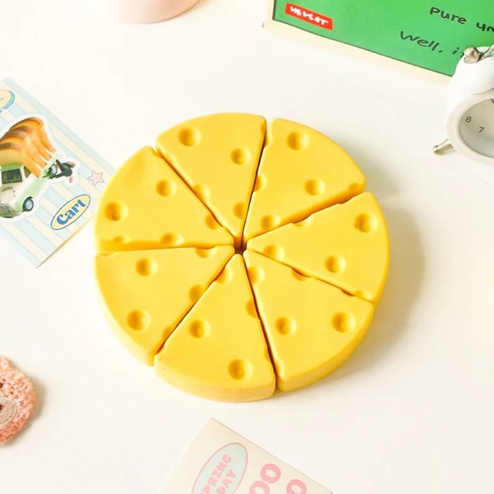 Easy To Clean Cheese-shaped Eraser