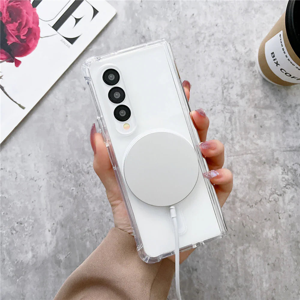 MagSafe Clear Transparent Silicone case for Samsung Z Fold 4 5G