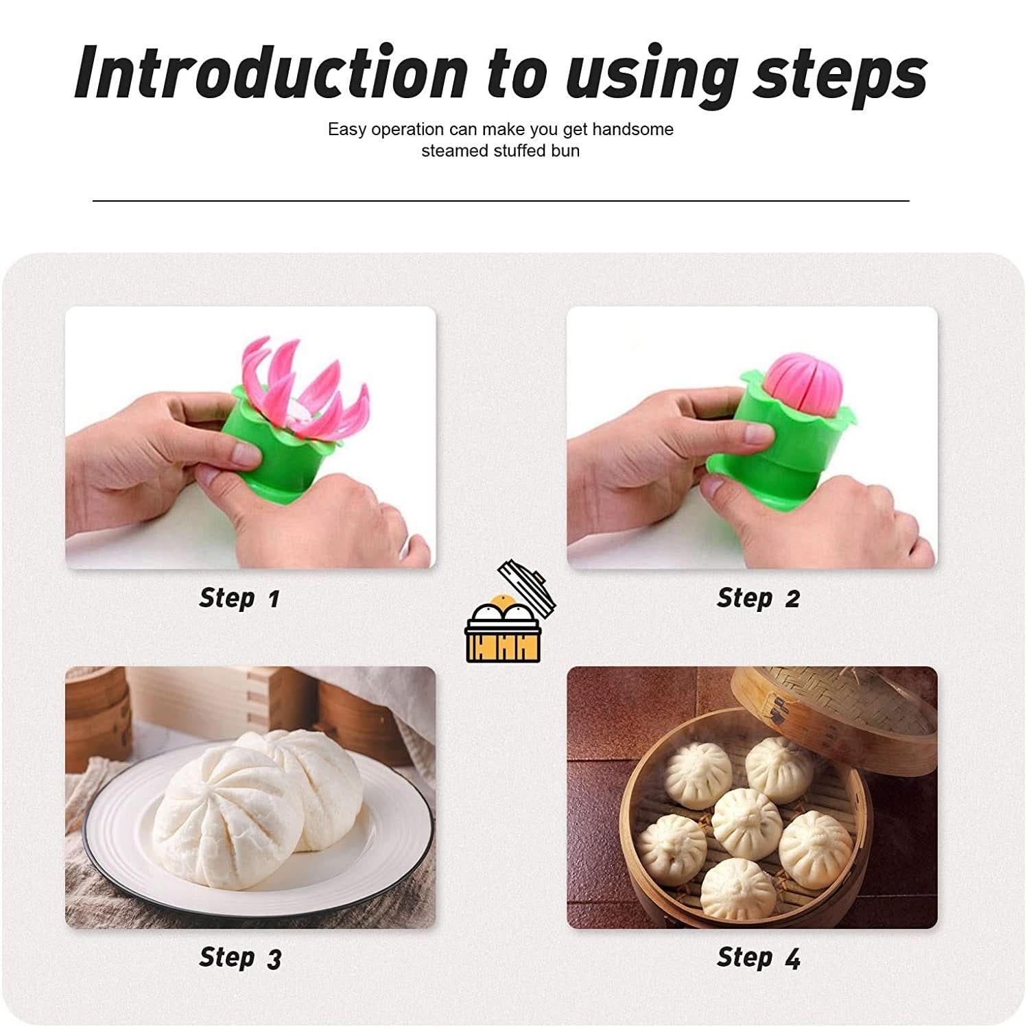 Steamed Stuffed Bun Making Mold (2 pcs)