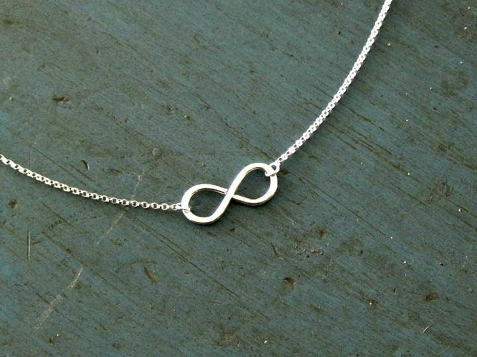 Silver Infinity Pendant Stylish Plated Jewelry for Women and Teens