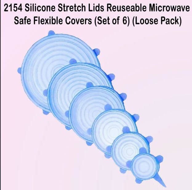 Reusable Silicone Stretch Lids (Set of 6 Multicolor)