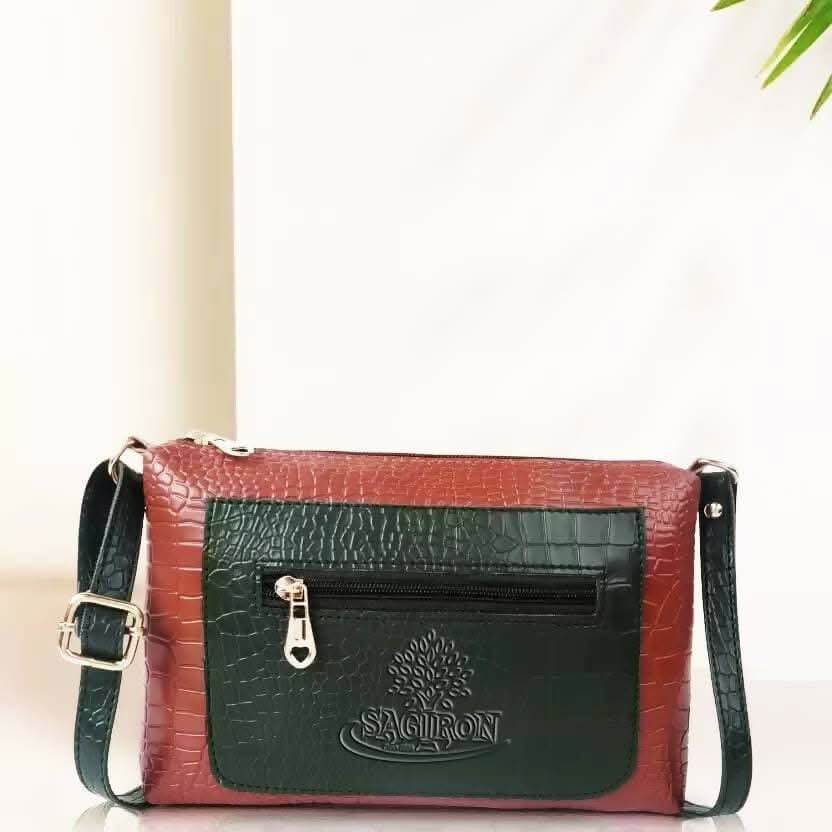 SAGIRON Vegan Leather Casual Travel Crossbody Shoulder Hobo Fancy Slingbag For Women