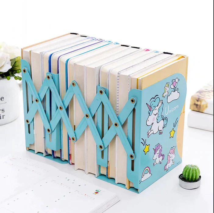 Unicorn Adjustable Bookends Book Organizer Bookshelf