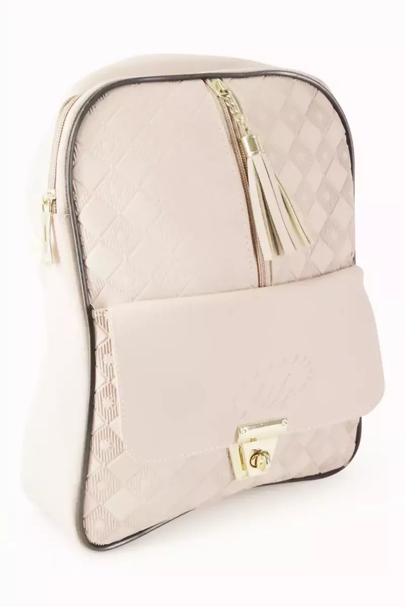 Trendy Casual Backpack for Girls - Light Pink