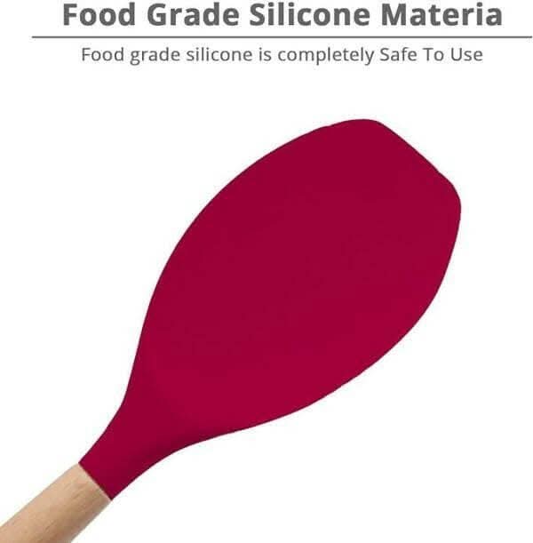 P-Plus International Premium Red Silicone Spatula (Heat Resistant & Flexible)