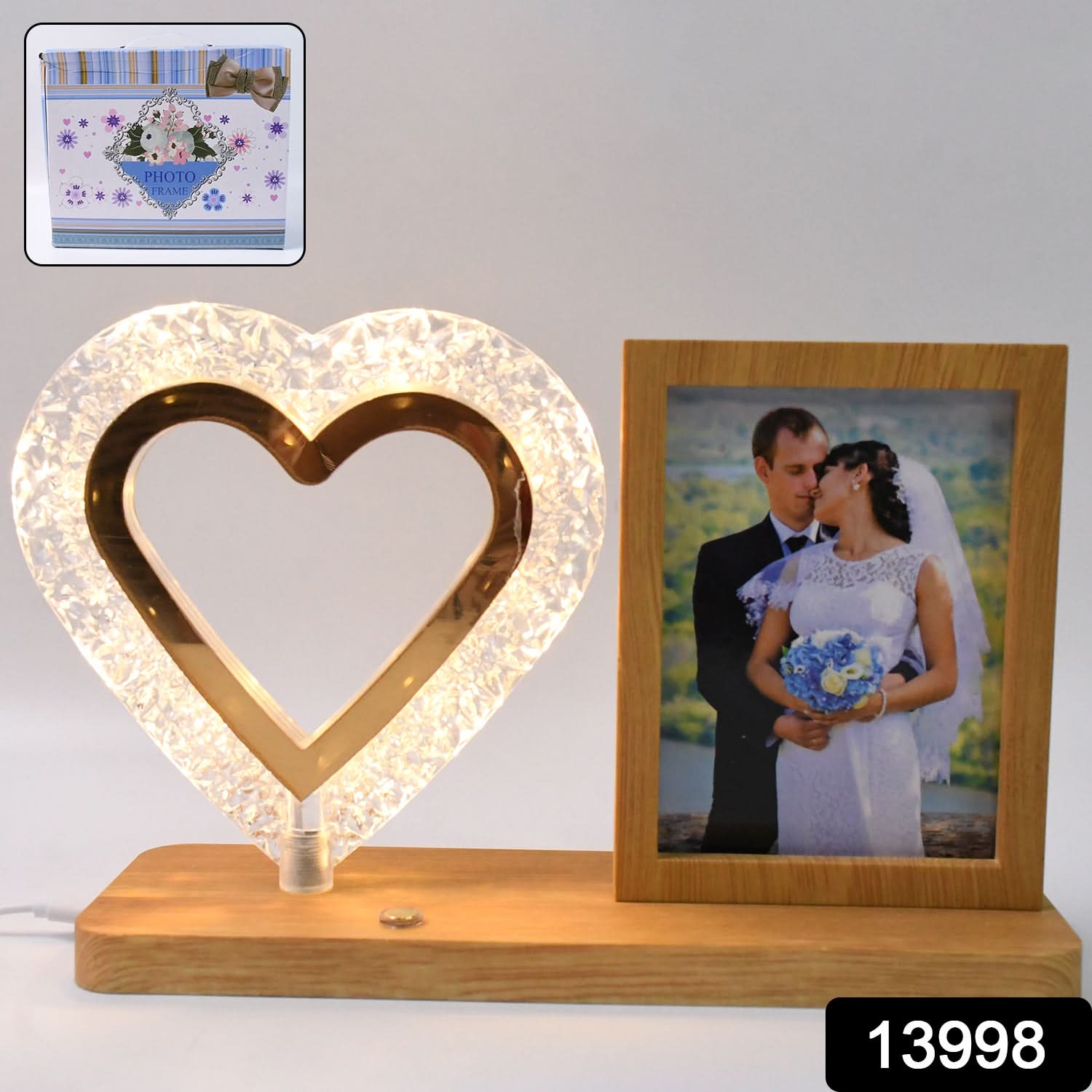 Heart Shape Cystal Led Lamp