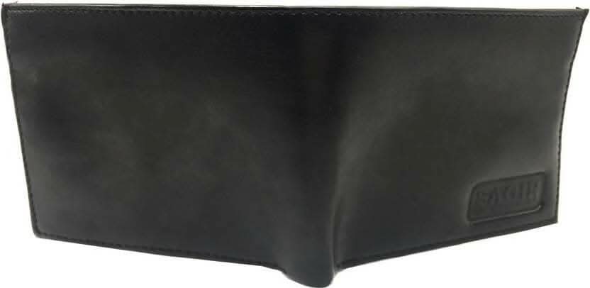 Men Black Artificial Leather Wallet (5 Card Slots)