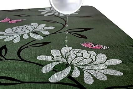 Mopak Decor 3D Printed Table Cover with Lace – Medium (40x60) for 4-Seater & Large (60x90) for 6-Seater – Rectangular Dining and Centre Table Cloth