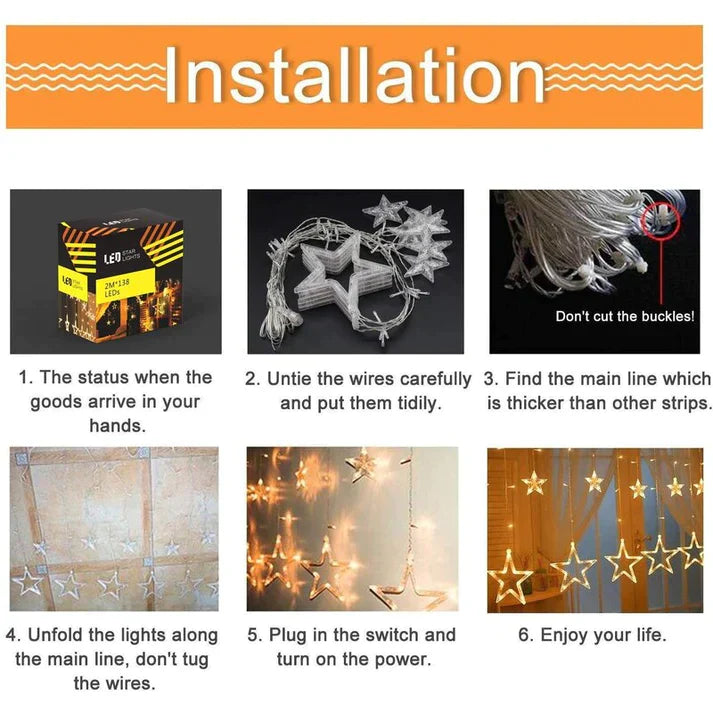 LED Star String Lights