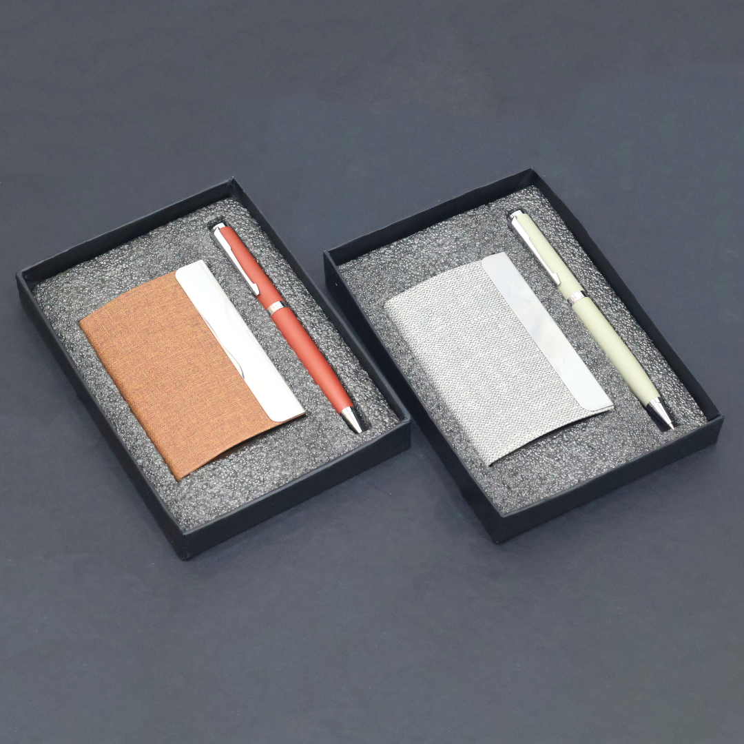 Customized Gift Set with Card Holder & Ball Pen