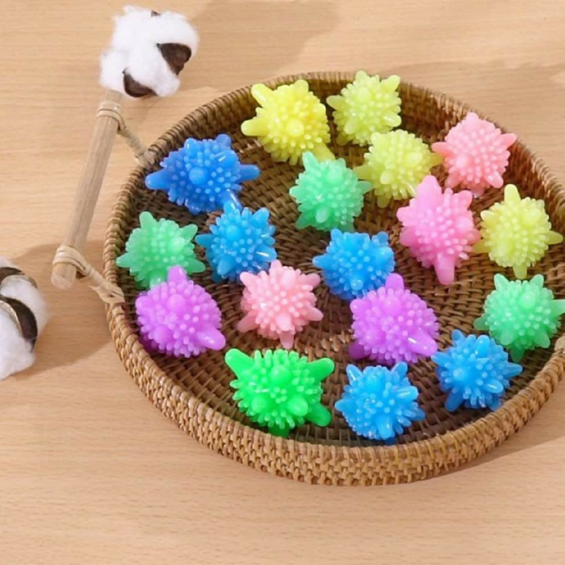 Reusable Colorful Laundry Balls Fabric Softener & Anti-Wrap Dryer Balls (Pack of 10)