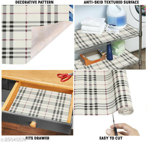 Mopak Decor Shelf Liner 5M used for Wardrobe kitchen cabinet Drawer Slab Roll - (45x500 cm)