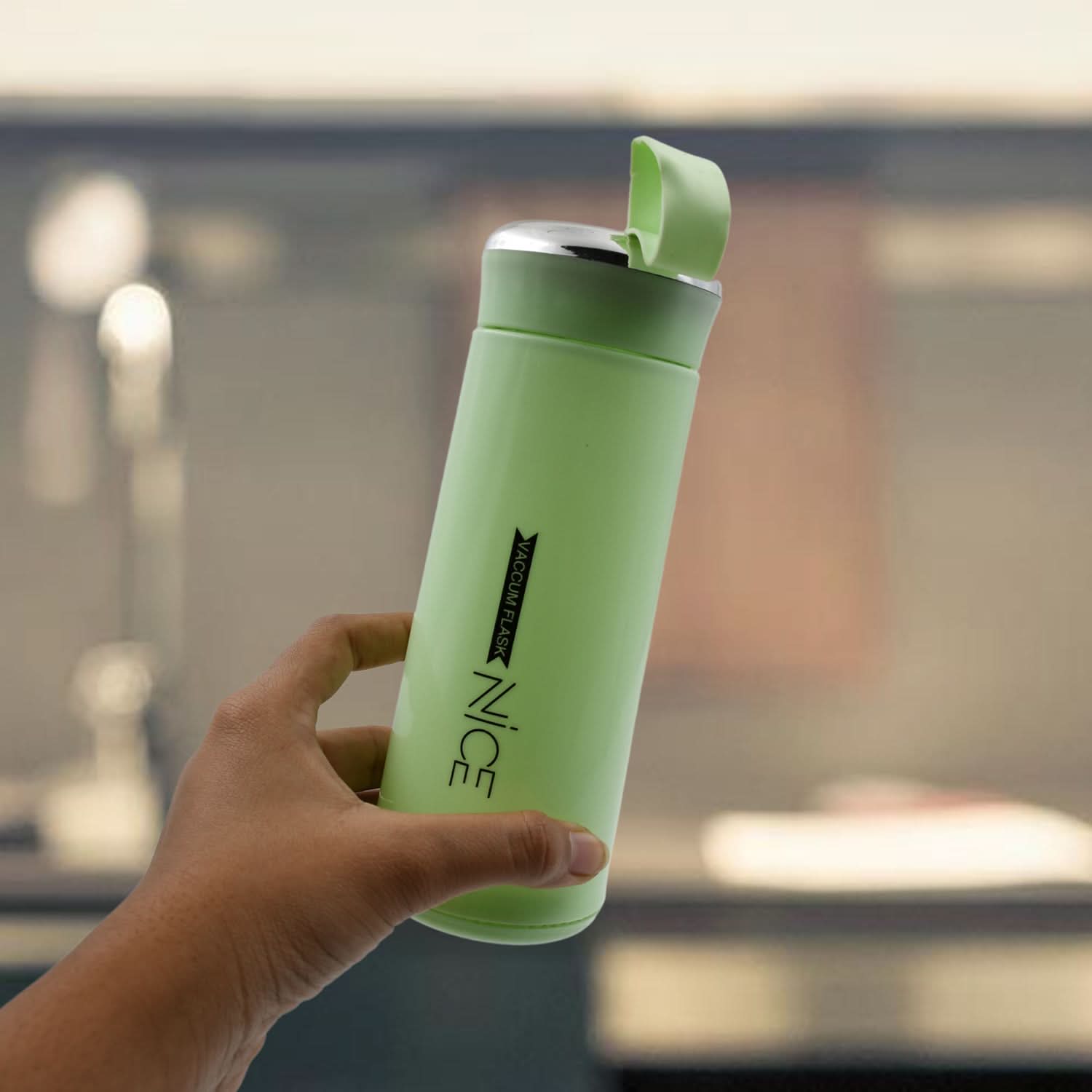 400ml BPA-Free Glass Sports Water Bottle Leak Proof, Hot & Cold