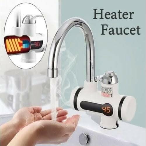 3000W Instant Electric Water Heater with Digital Display, Tankless Hot Faucet for Home & Kitchen