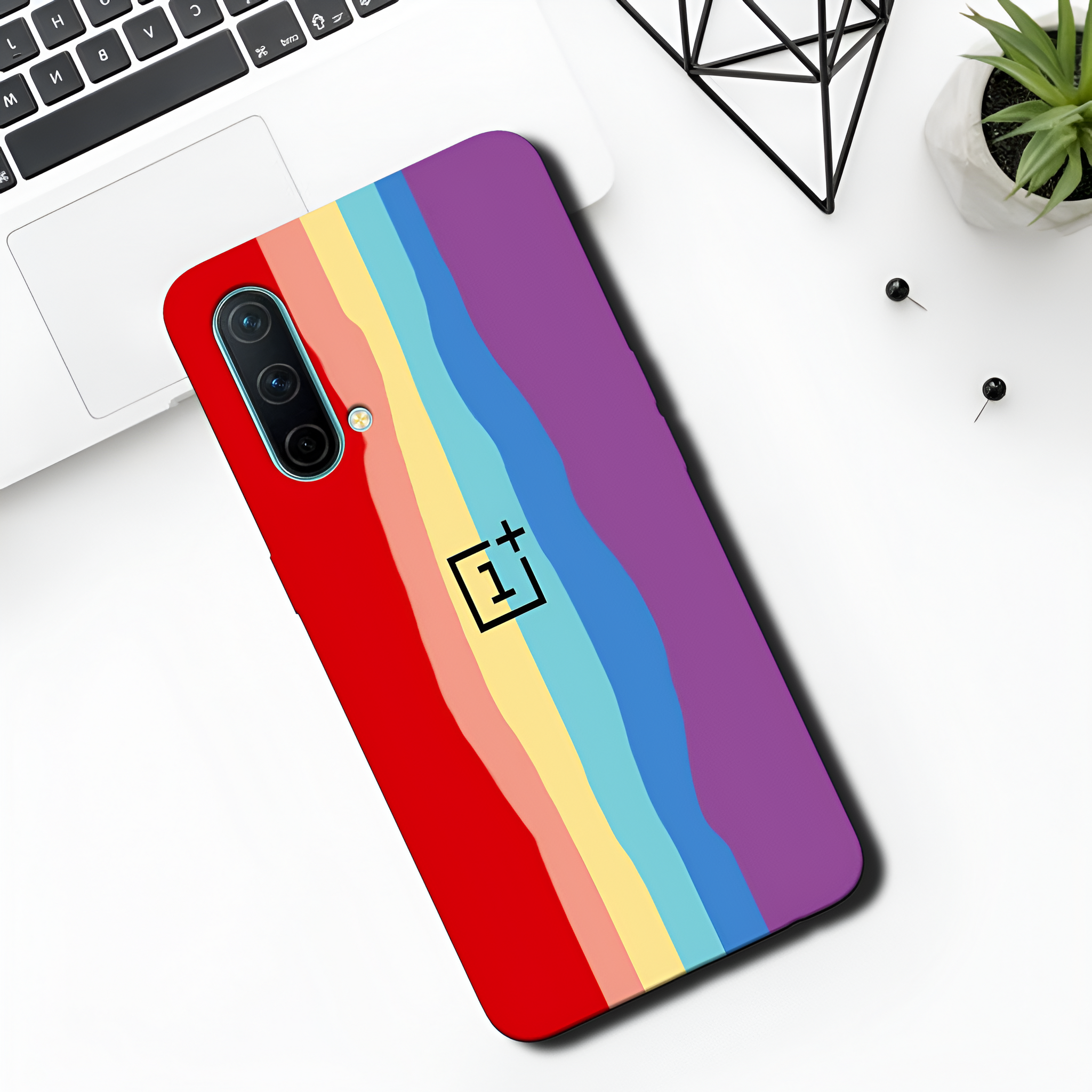 Rainbow Silicone Case for Oneplus Nord CE
