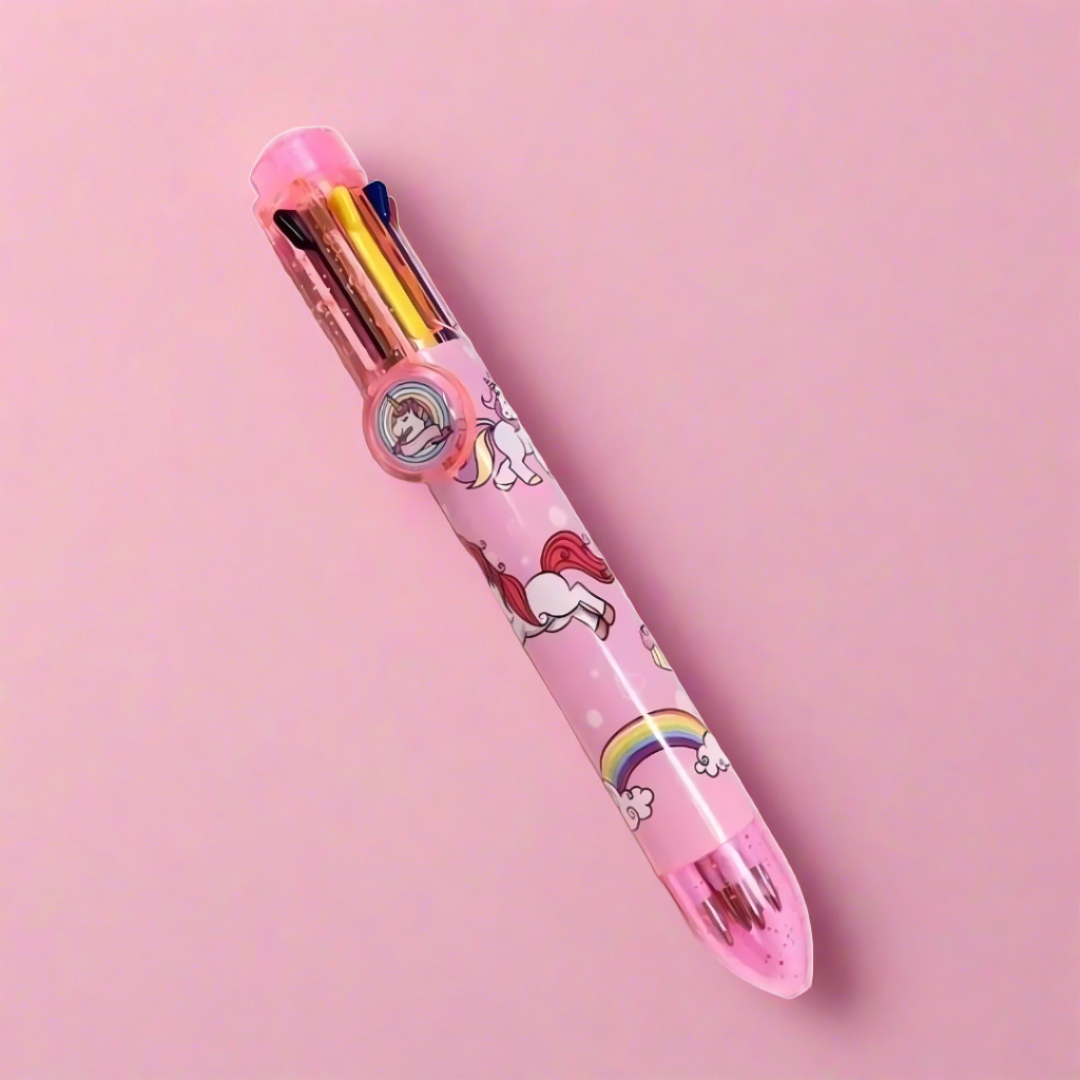 Unicorn Printed 8 in 1 Multicolor Pen