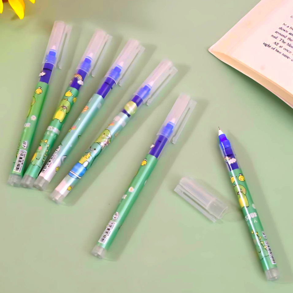Dino Kawaii Gel Pens Set of 6 Pcs