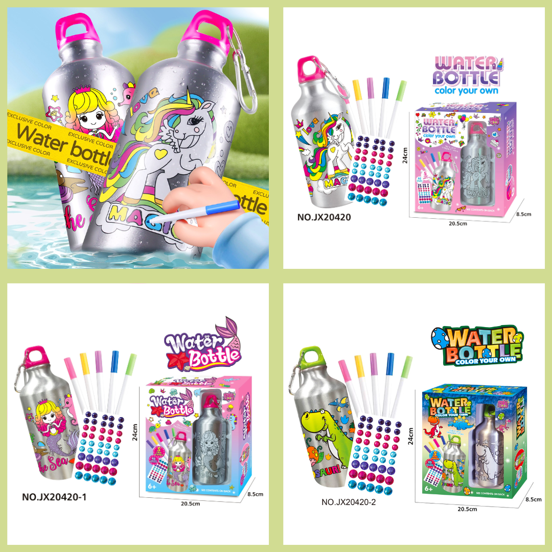 Creative Coloring Water Bottle Art Kit