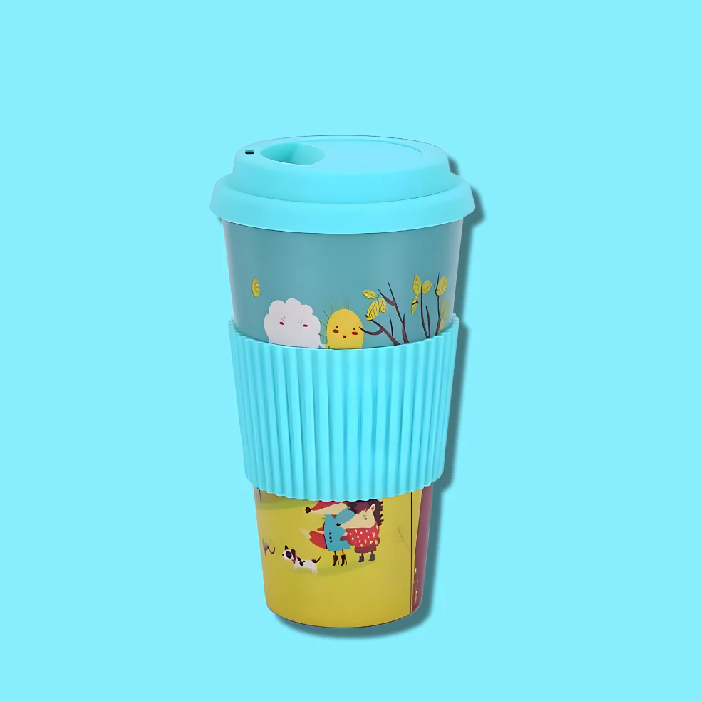 Bamboo Fiber Tumbler | Silicone Lid & Sleeve - 400ml