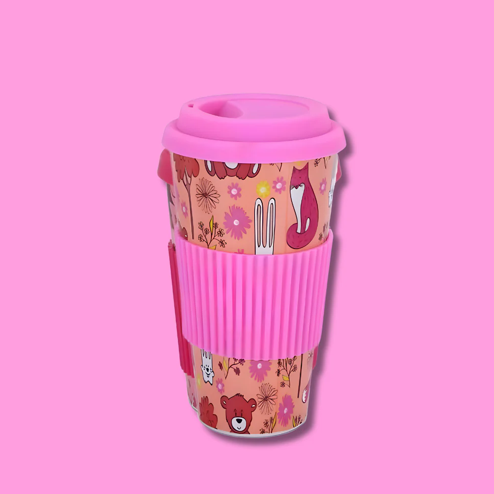 Bamboo Fiber Tumbler | Silicone Lid & Sleeve - 400ml