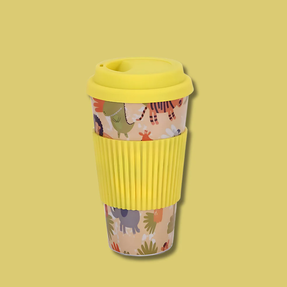 Bamboo Fiber Tumbler | Silicone Lid & Sleeve - 400ml