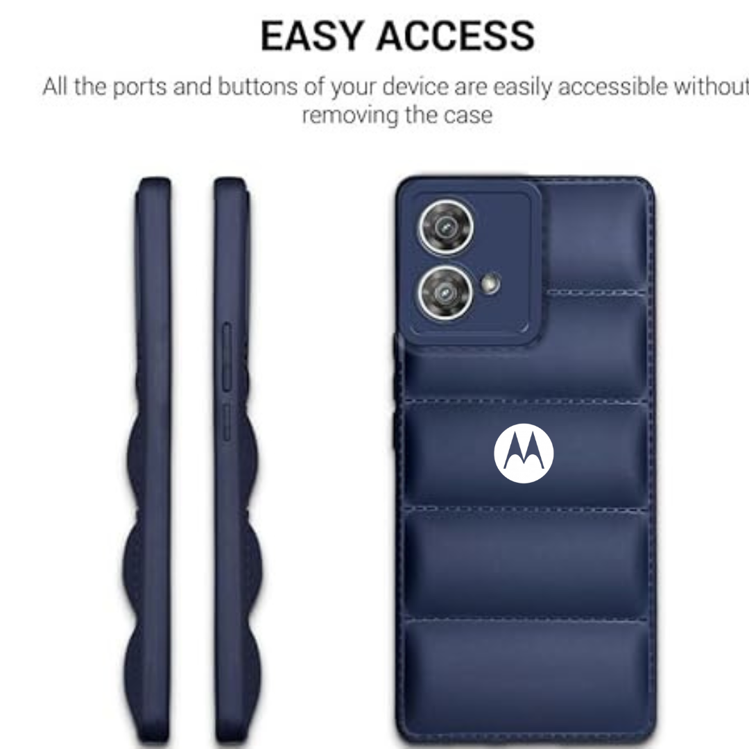 Dark Blue Puffon silicone case for Motorola Edge 40 Neo