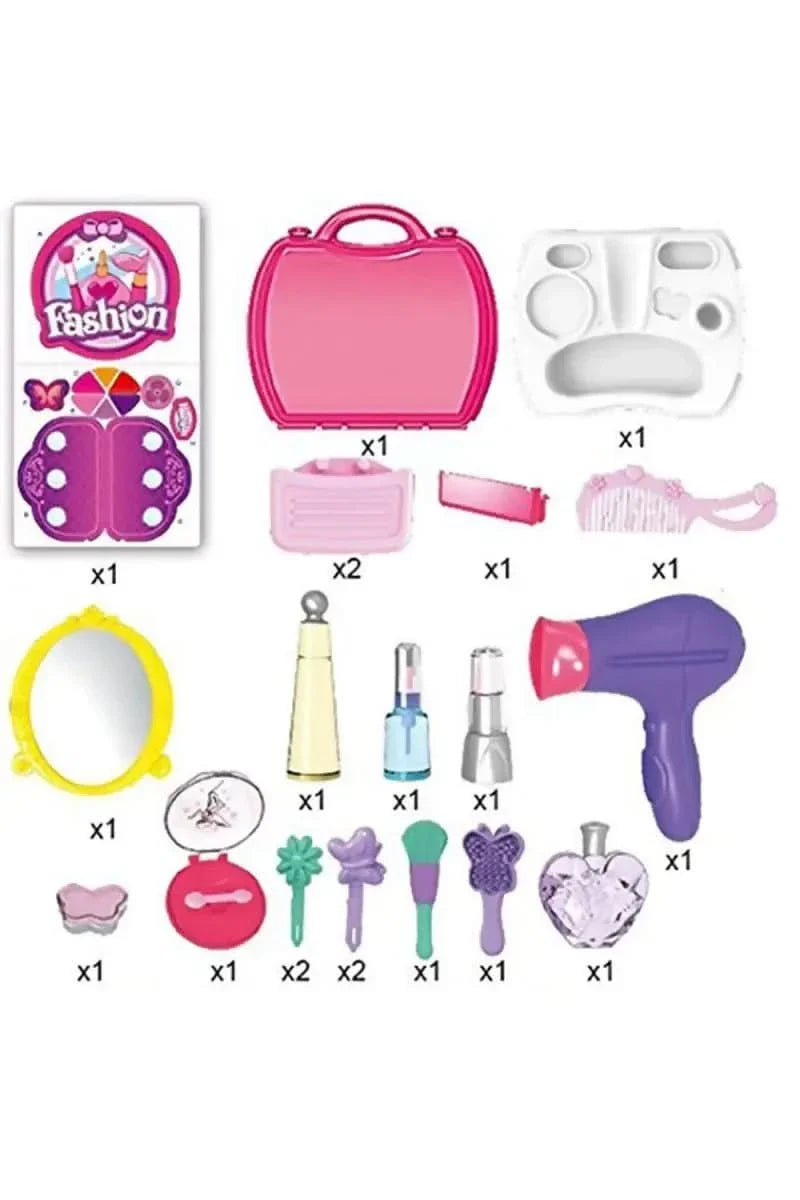 Dream Fashion Beauty Makeup Pretend Play Toy Set - 22 Pcs