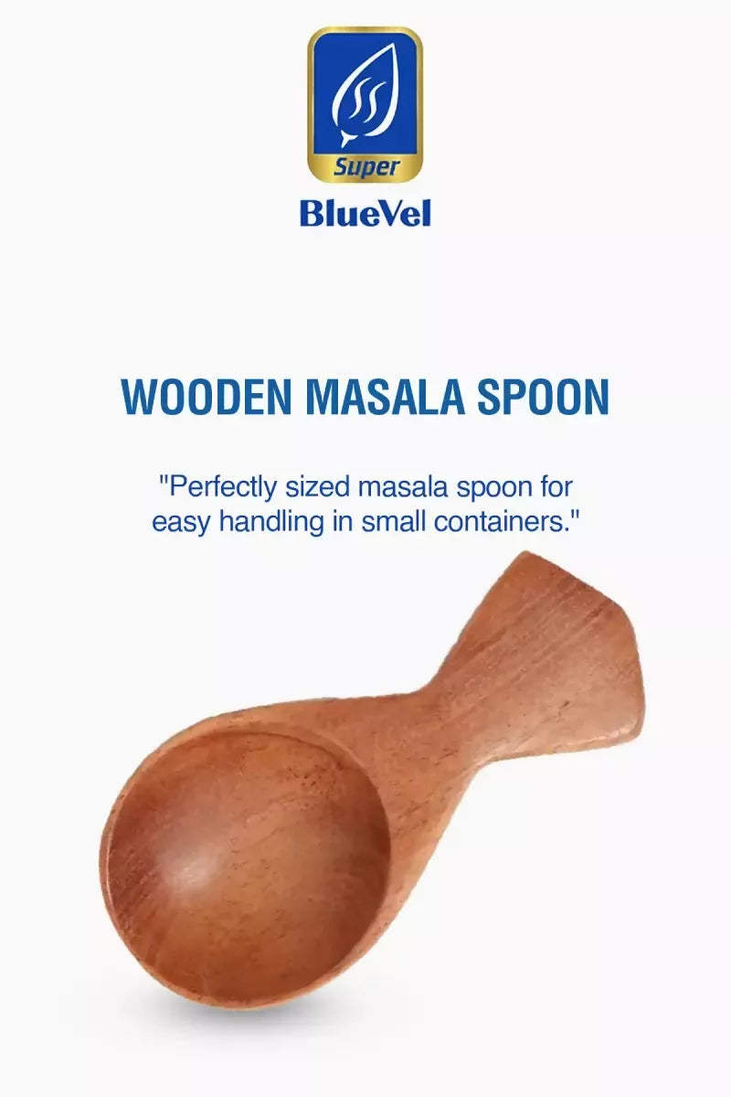 Bluevel Neem Wood Masala Spoon - 5 cm, Pack of 1