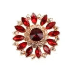 Royal Elegance: Gold Body with Red Kundan Ring