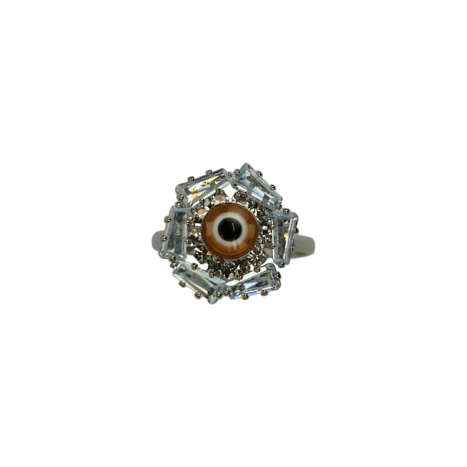 Sunset Inspired Evil Eye Ring – Stylish Orange Good Luck Charm