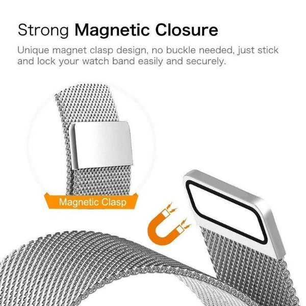 Silver Chain Strap For Apple Watch Series 1 (42mm/44mm/45mm/46mm/49mm)