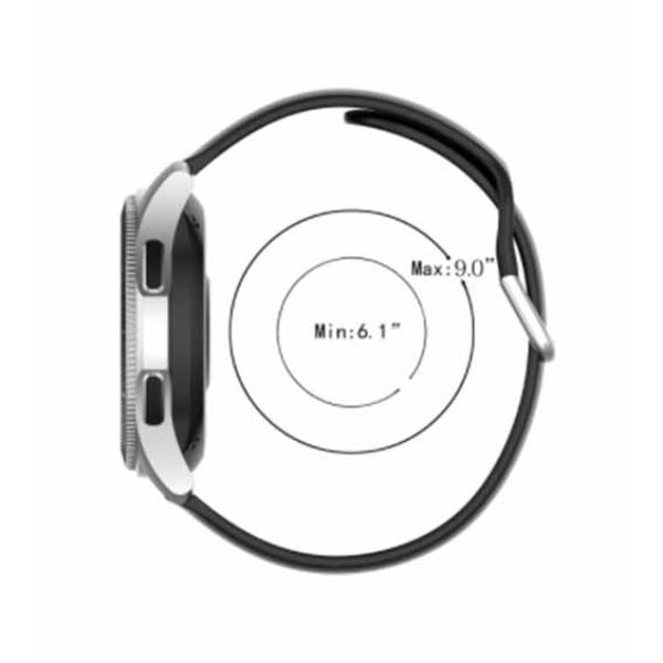 White Plain Silicone Strap With Stainless steel Buckle For Smart Watch (20mm)