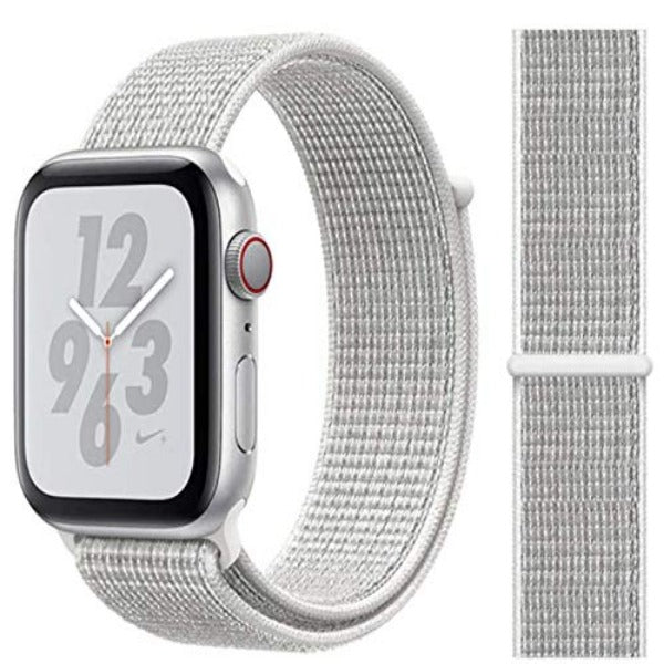 White Nylon Strap For Apple Watch Series SE 2020 (38mm/40mm/41mm)