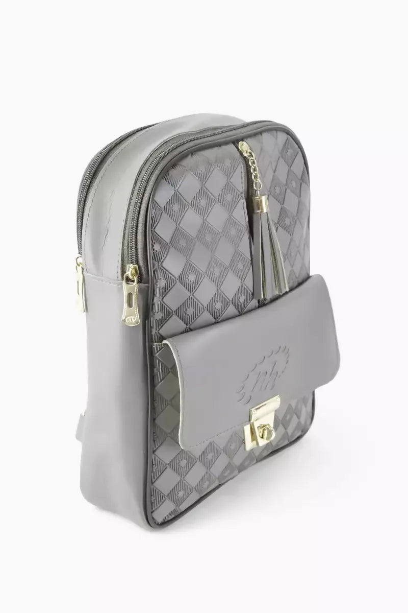 Trendy Casual Backpack for Girls - Dark Grey