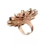 Royal Elegance: Gold Body with Red Kundan Ring