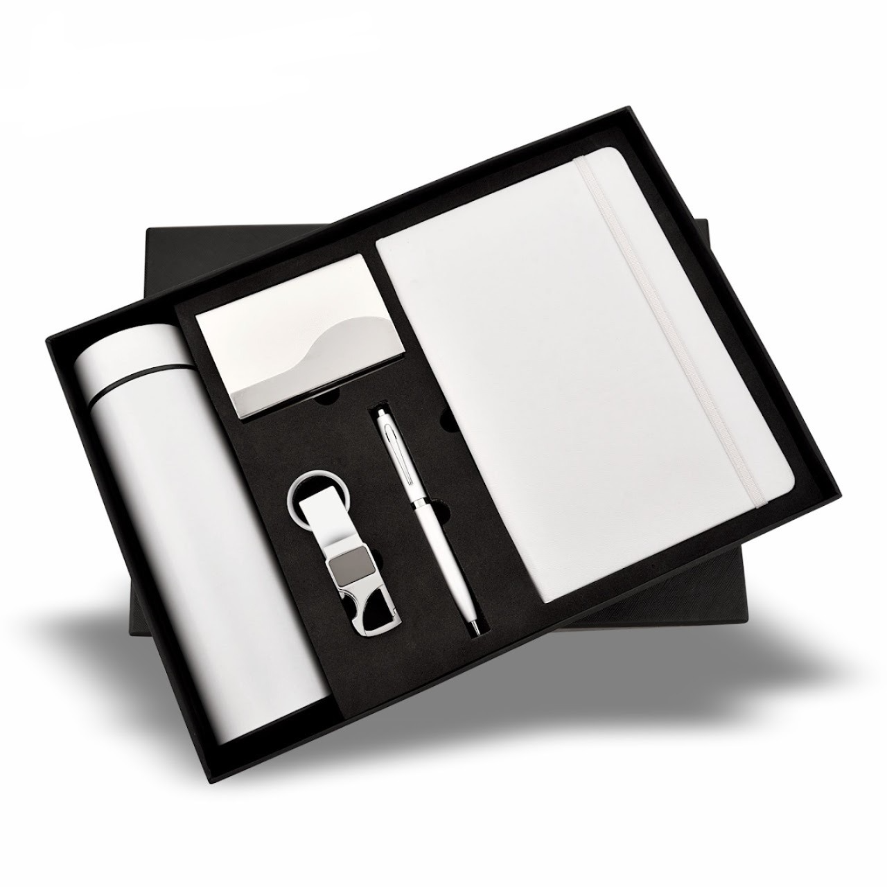 Corporate Excellence: 5-in-1 White Bottle & Accessories Gift Set